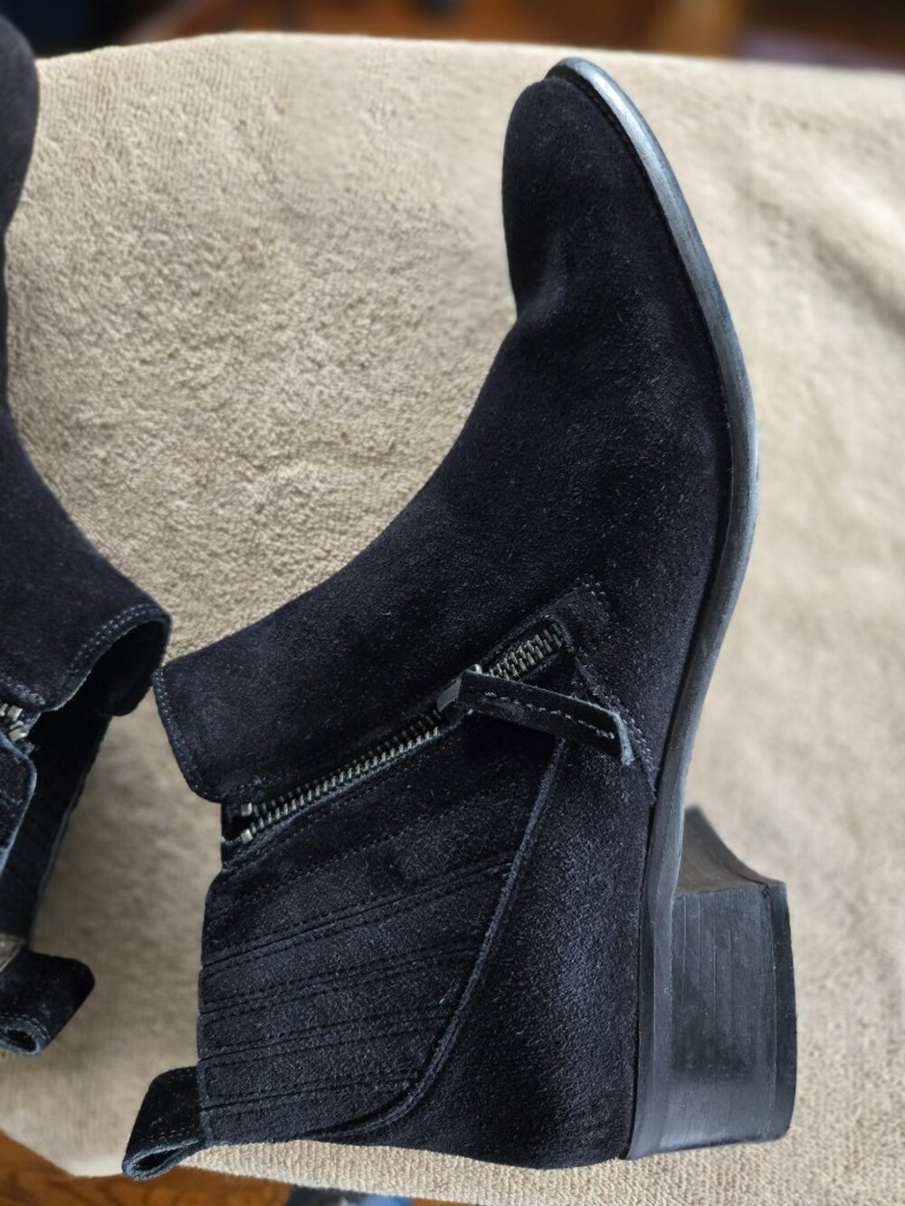 Paul Green Boots Women’s Size 10 (US), 7.5 (UK) Natalie Black Suede Booties - Picture 9 of 14